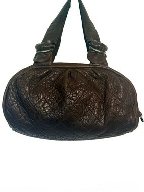 Vintage Chanel Le Marais Bowler Bag Distressed Quilted Lambskin Luxury Purse Y2K